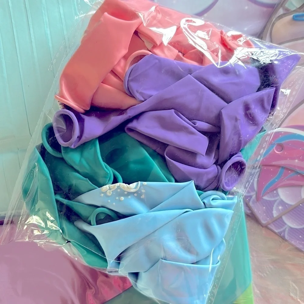 Brand New Mermaid Birthday Party Decorations Balloons Banner Tablecloth Toppers